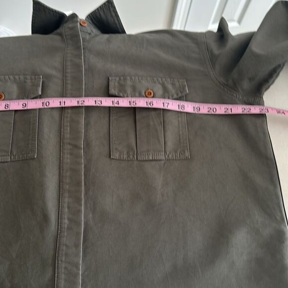 MADEWELL Women’s 100% Cotton Military Cargo Utility Shirt Jacket Green Size L - Picture 6 of 10